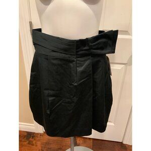 BCBG Max Azria Black Pleated A-Line Skirt Bow At Waist, Size 4